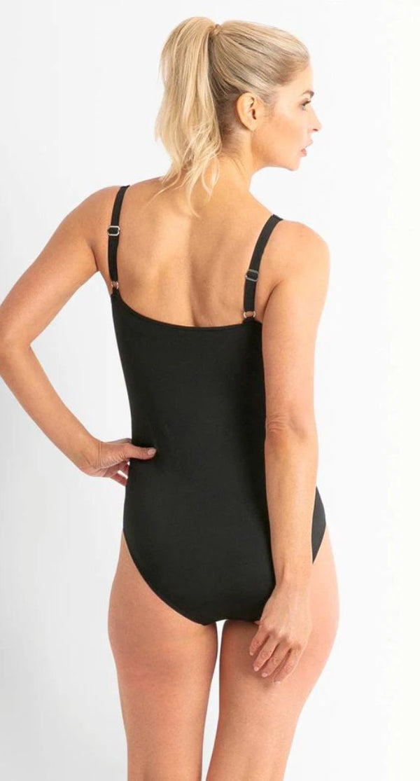 Nova DD/E Piped U/Wire 1Pc Black Carla Swimwear