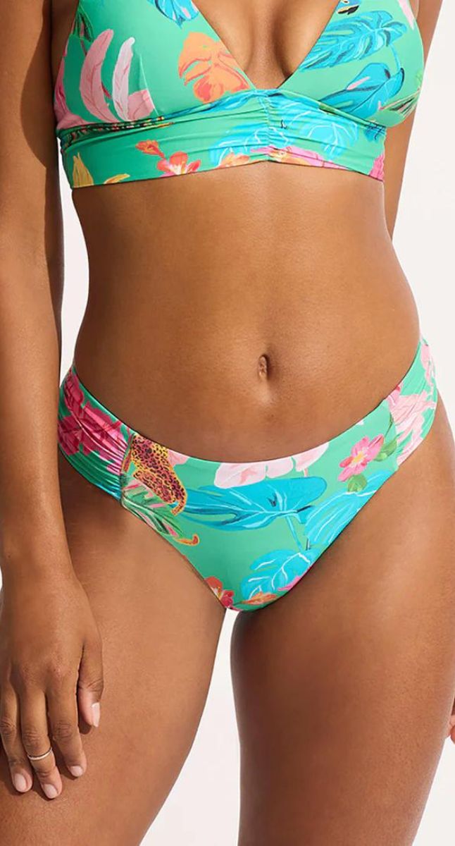 Seafolly Tropica Ruched Side Retro Pant