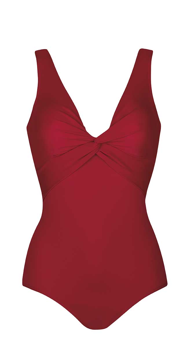 Sunmarin D Cup Fitting Twist Front One Piece Swimsuit