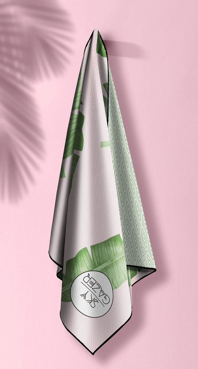 Sky Gazer Luxury beach Towel in Pouch - Balmoral