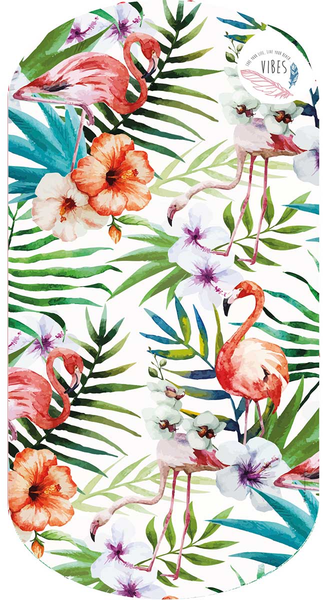 Vibes Flamingo Ultramicrofibre Towel - Made in Italy 1900x900mm