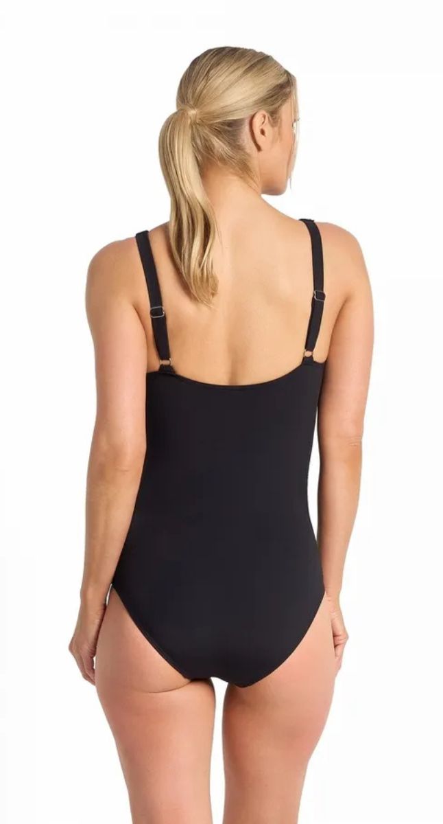 Cosmopolitan DDE Ruch Mesh Frill One Piece Swimsuit Blk