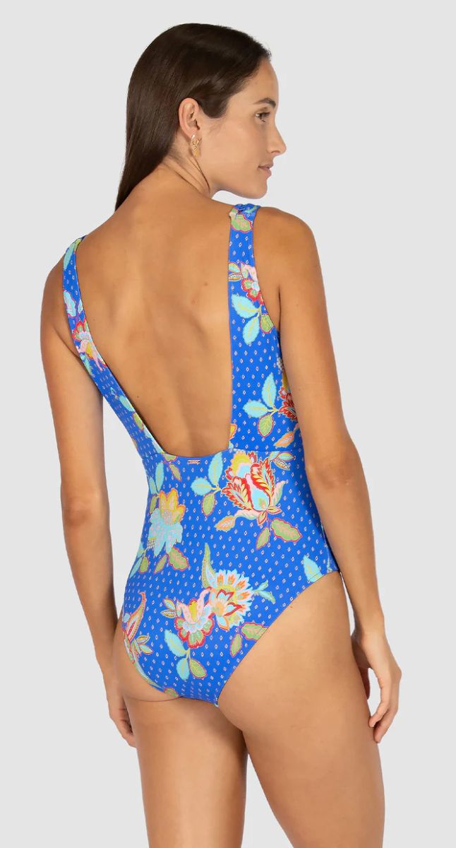 Baku Spice Temple Long Line One Piece Swimsuit