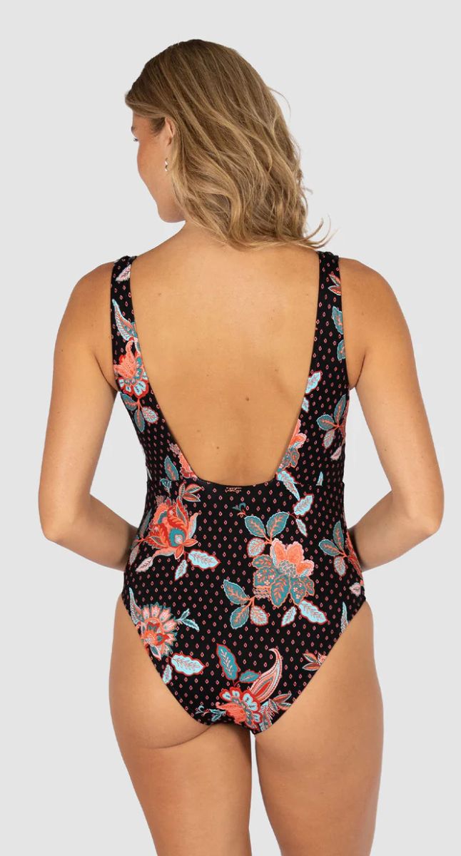 Baku Spice Temple Long Line One Piece Swimsuit