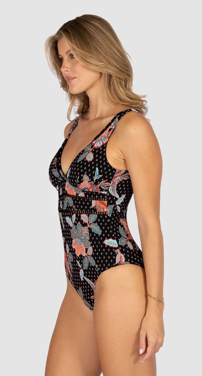 Baku Spice Temple Long Line One Piece Swimsuit