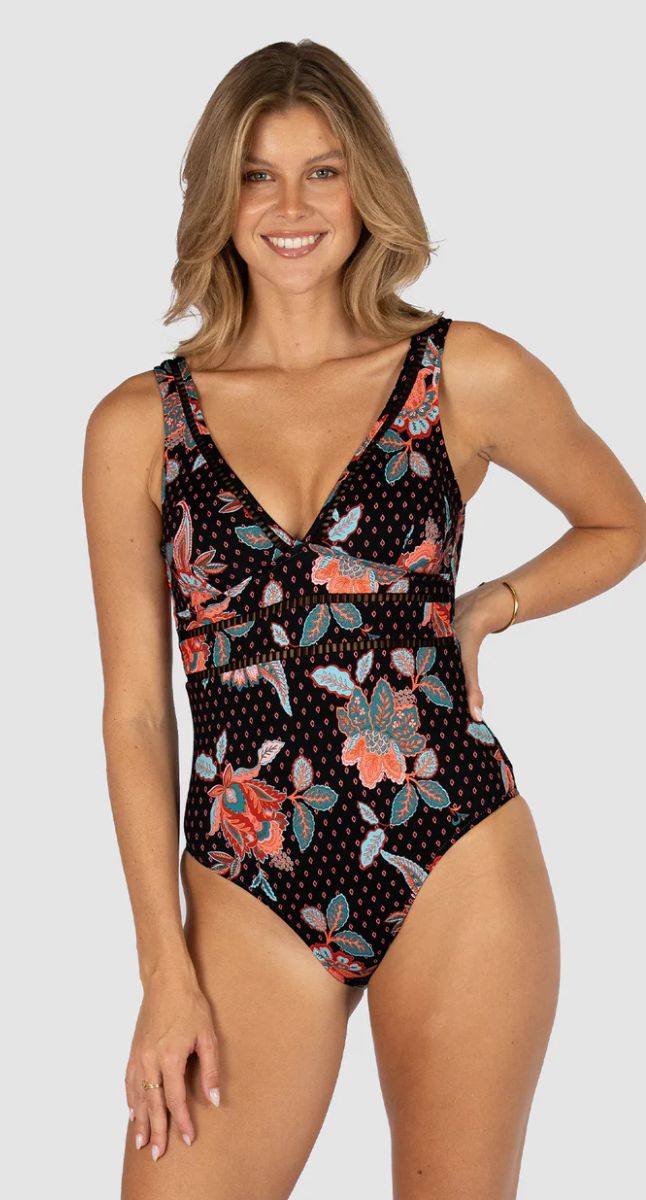 Baku Spice Temple Long Line One Piece Swimsuit