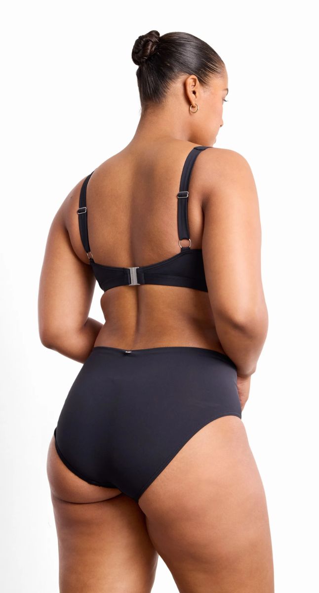 Basix F/G Ruched Bra - Black