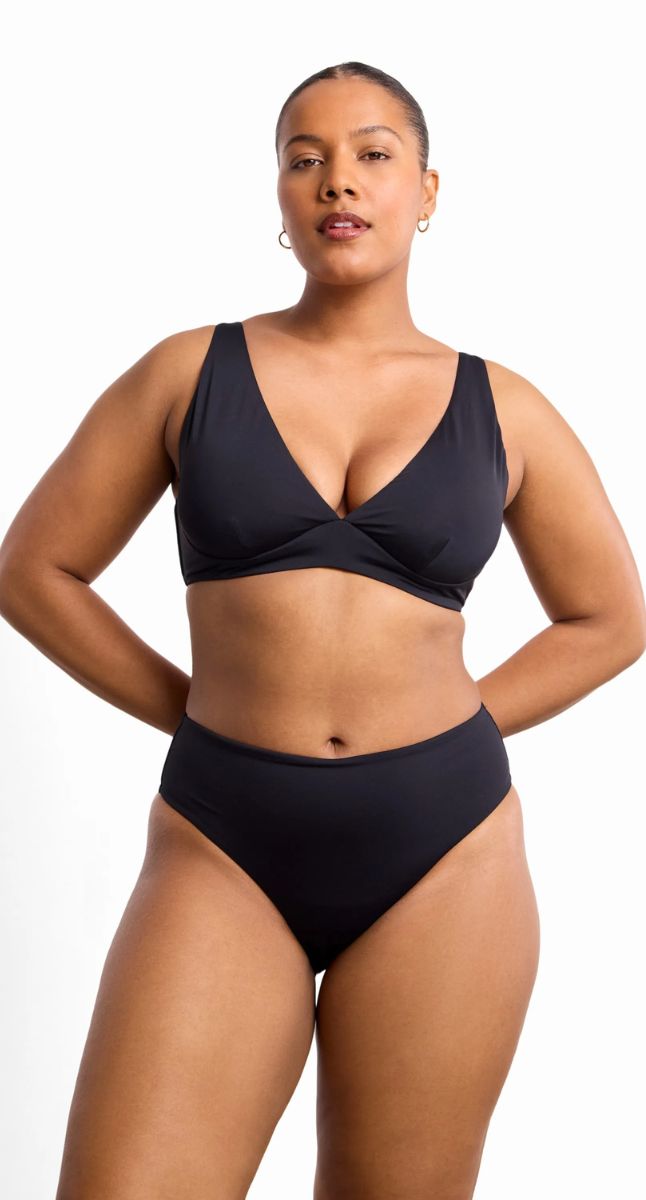 Basix Highrise Leg Pant - Black