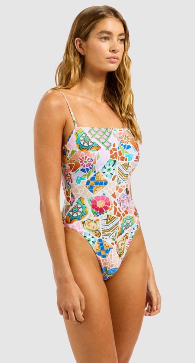 Beach Boheme Square Neck Swimwear - One Piece