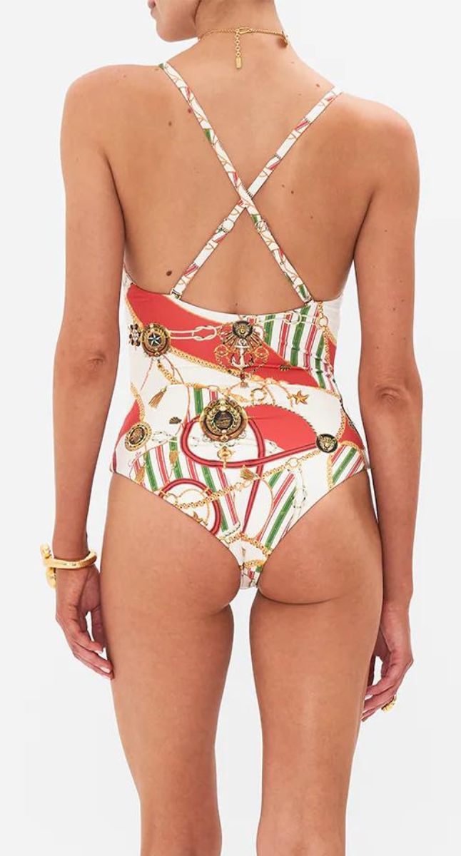 Camilla Saluti Summertime Scoop neck One Piece with buttons