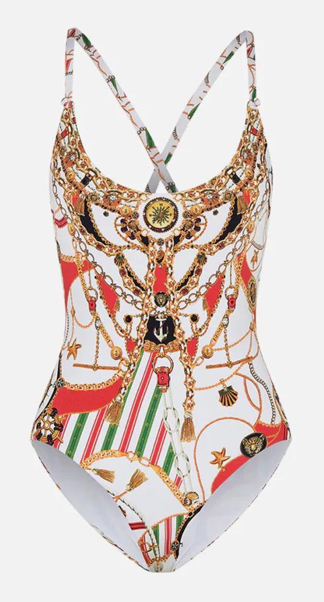 Camilla Saluti Summertime Scoop neck One Piece with buttons