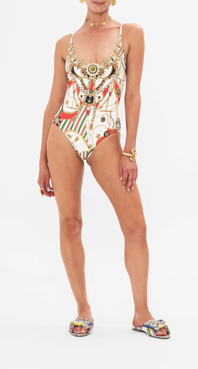 Camilla Saluti Summertime Scoop neck One Piece with buttons