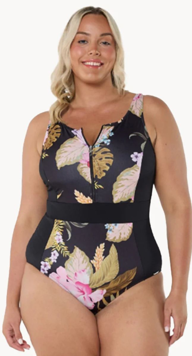 Capriosca Carribean Cholrine Resistant Zip Up One Piece