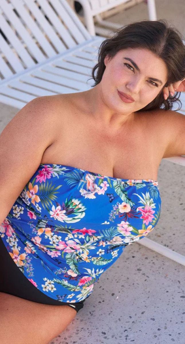 Capriosca Florida Flouncy Tankini Top