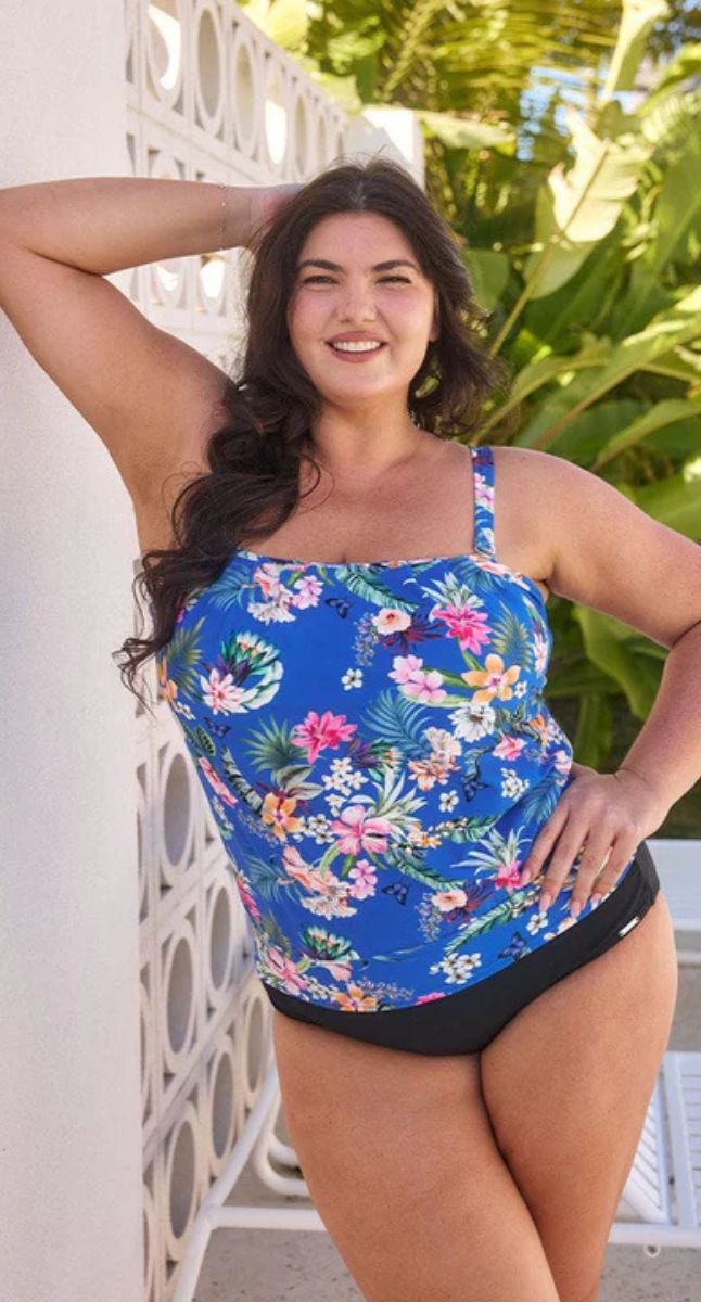 Capriosca Florida Flouncy Tankini Top