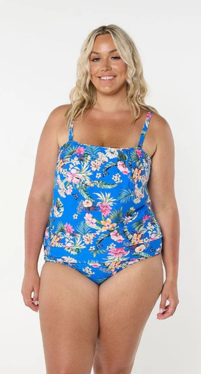 Capriosca Florida Flouncy Tankini Top