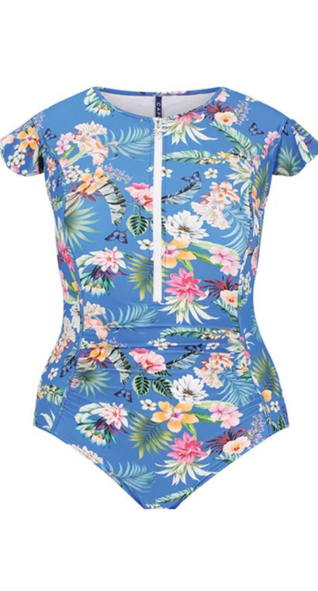 Capriosca Florida Frill Sleeve One Piece