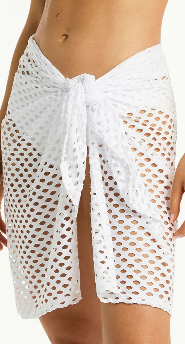 Castaway Mid Length Mesh Wrap - Carla Swimwear