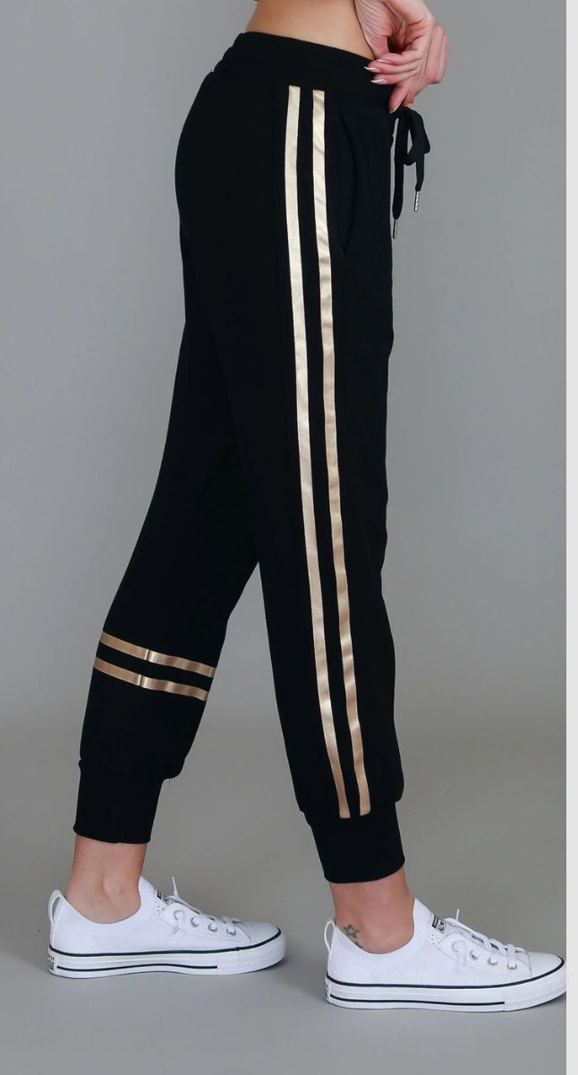 Charlise Gold Stripe Jogger