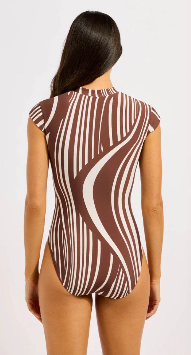 Coastline Zip Front One Piece