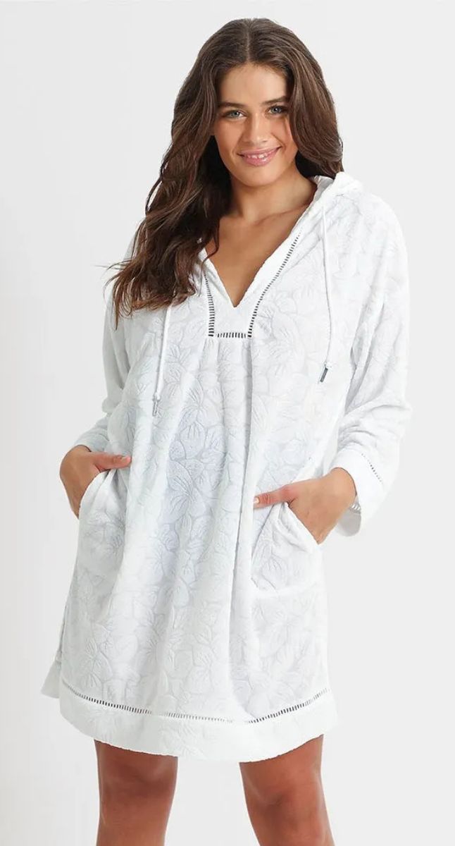 Daisy Hooded Serk - White