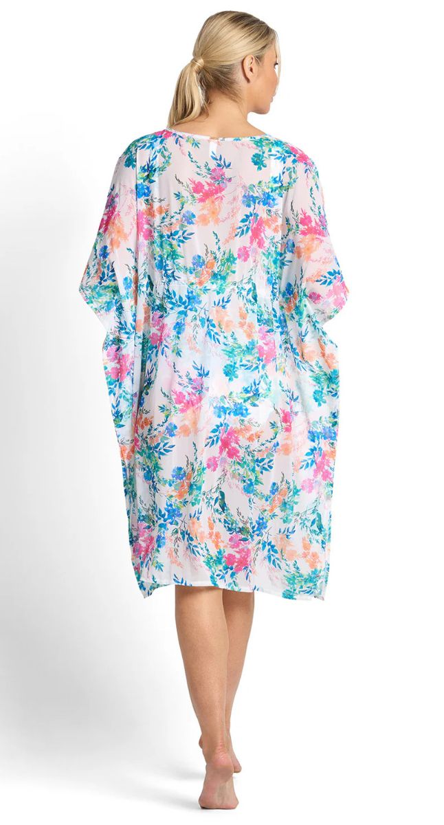 Fresia Mesh Capri Kaftan - White