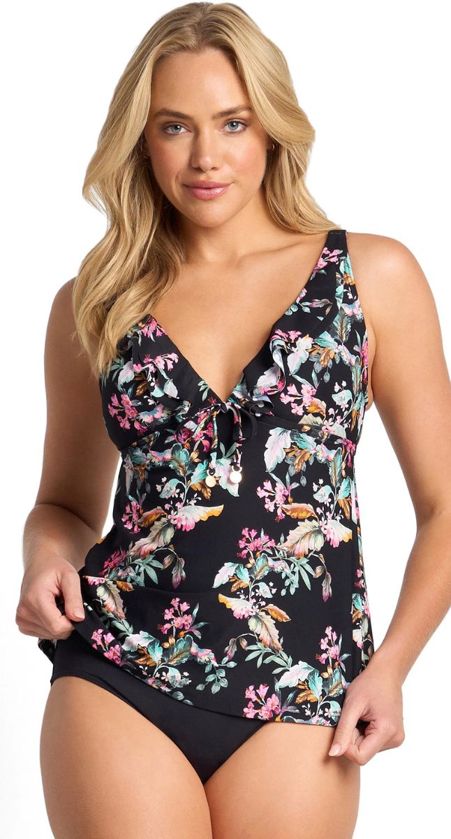Viola Frill Singlet - Black