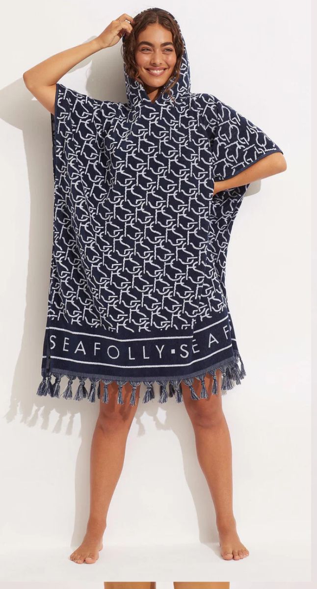 FringeBenefits SF Monogram Towel Poncho