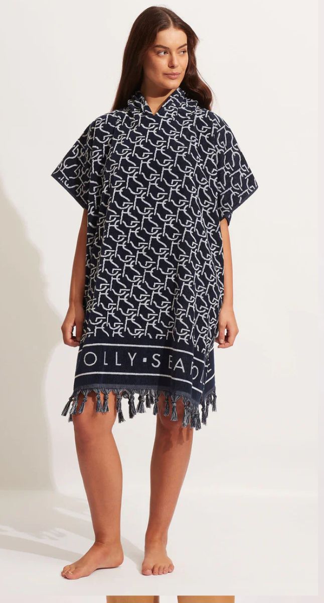 FringeBenefits SF Monogram Towel Poncho