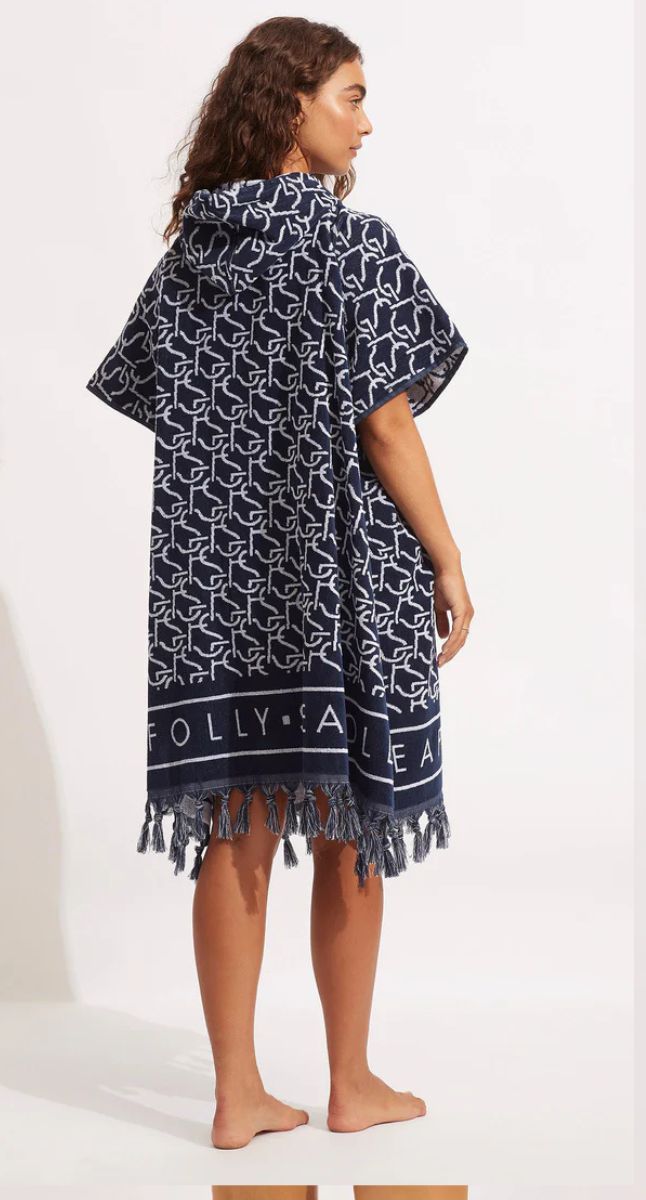 FringeBenefits SF Monogram Towel Poncho