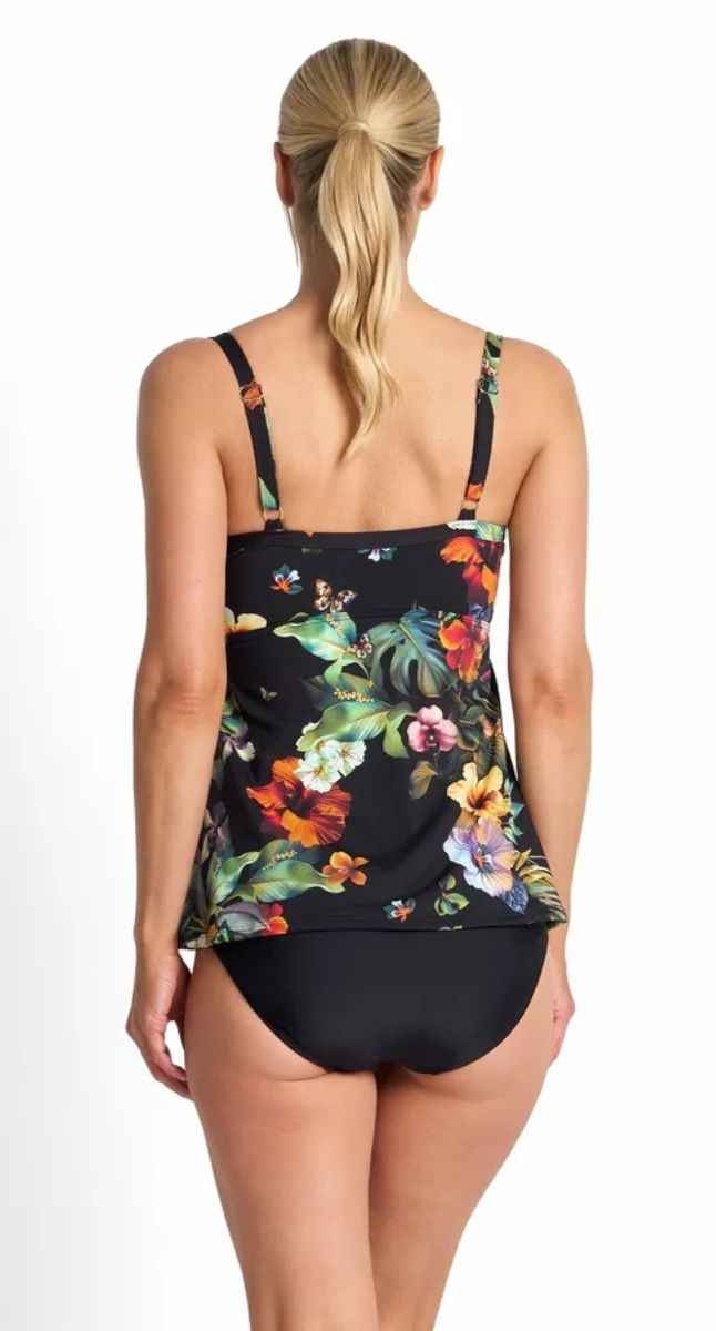 Hibiscus DD/E Swing Singlet - Black