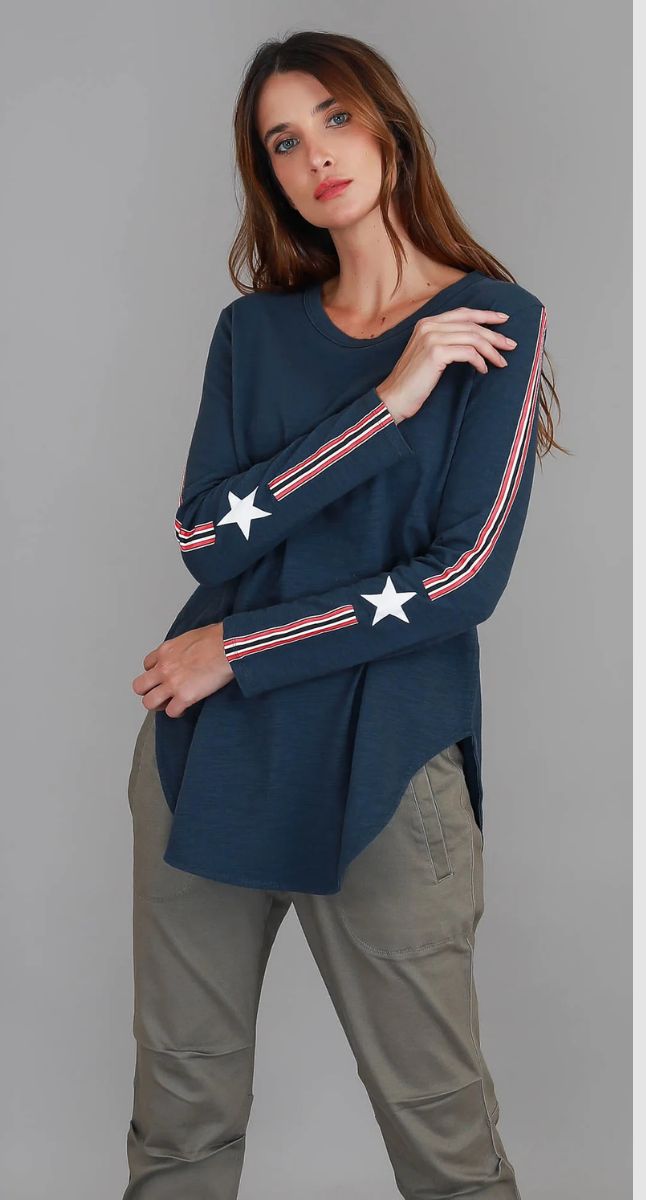 Junee Twin Stripe Star Tee