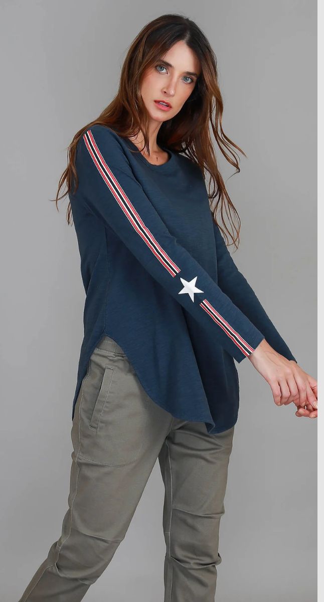 Junee Twin Stripe Star Tee