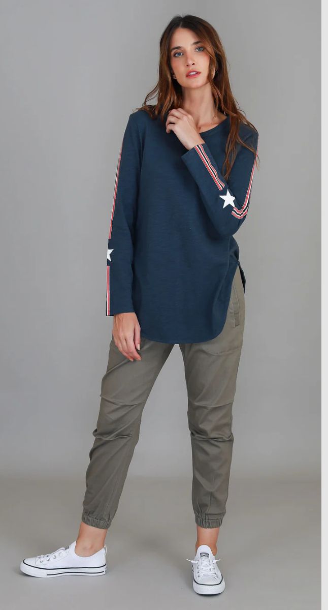 Junee Twin Stripe Star Tee