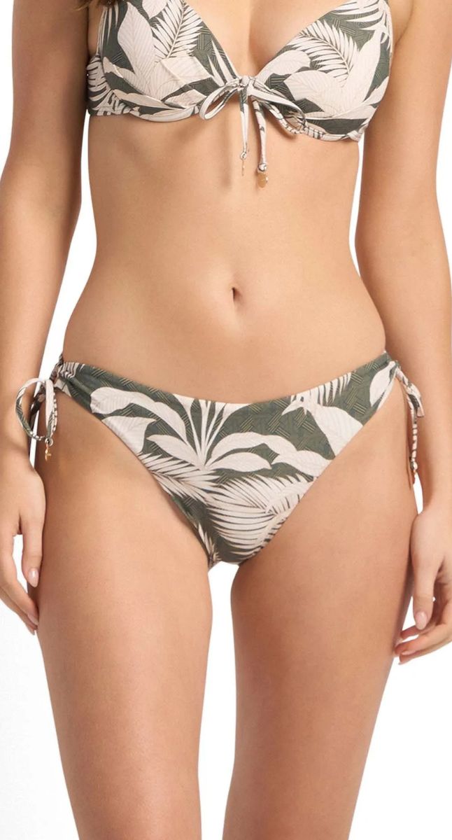 Kaia High Leg Tie Pant - Seaweed