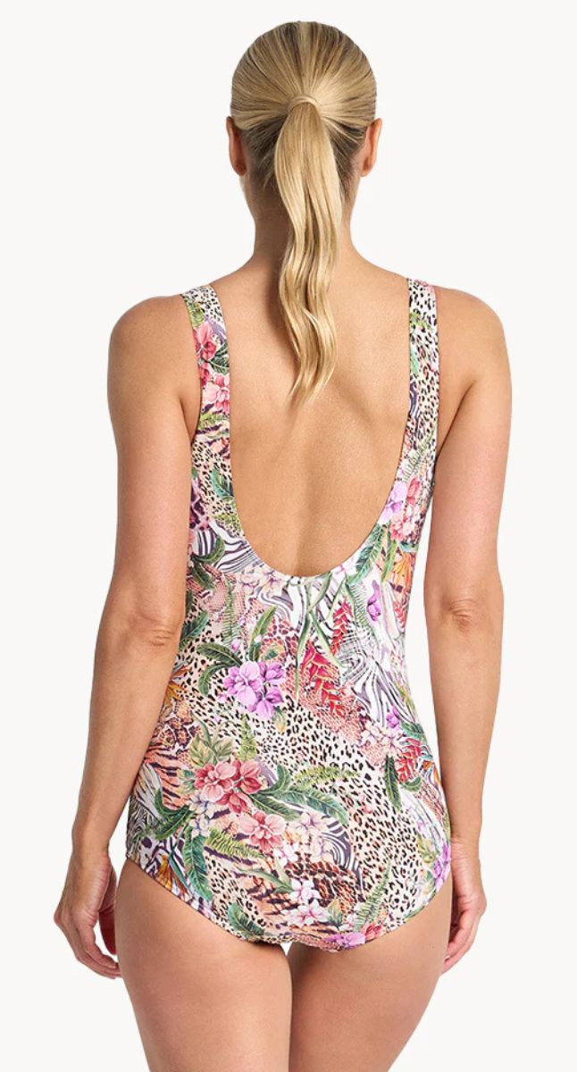 Lilymaze Pintuck Mastectomy suitable One Piece Swimsuit - Skin