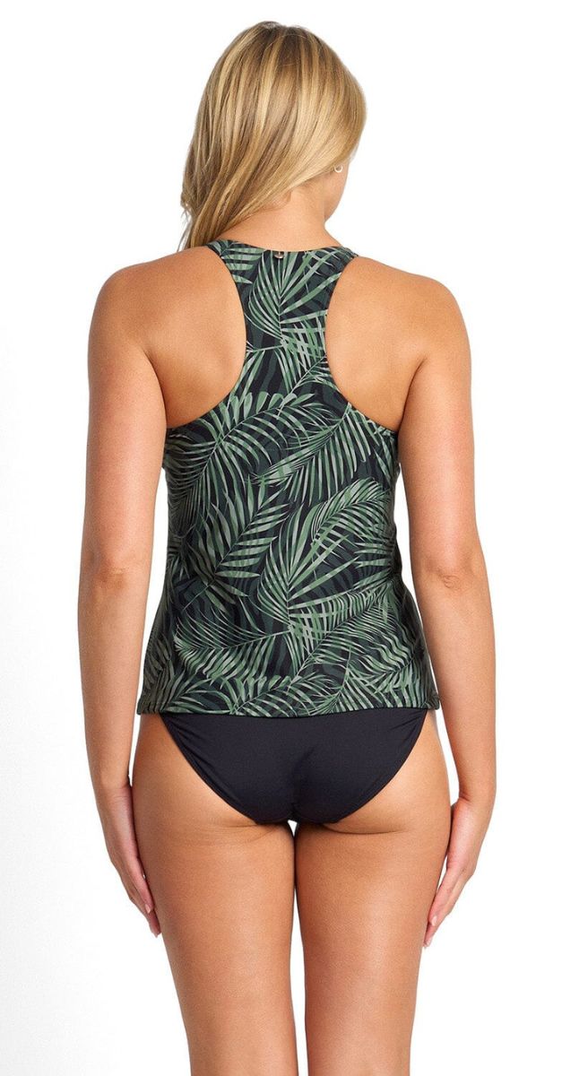 Lombok High Neck Mastectomy suitable Singlet - Black