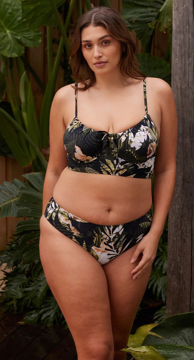 Neo Du Palmis Monet Curve Fit Mid Rise Swim Pant