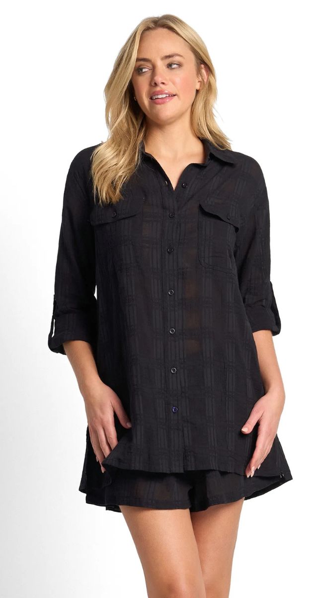 Picnic Mini Button Shirt - Black