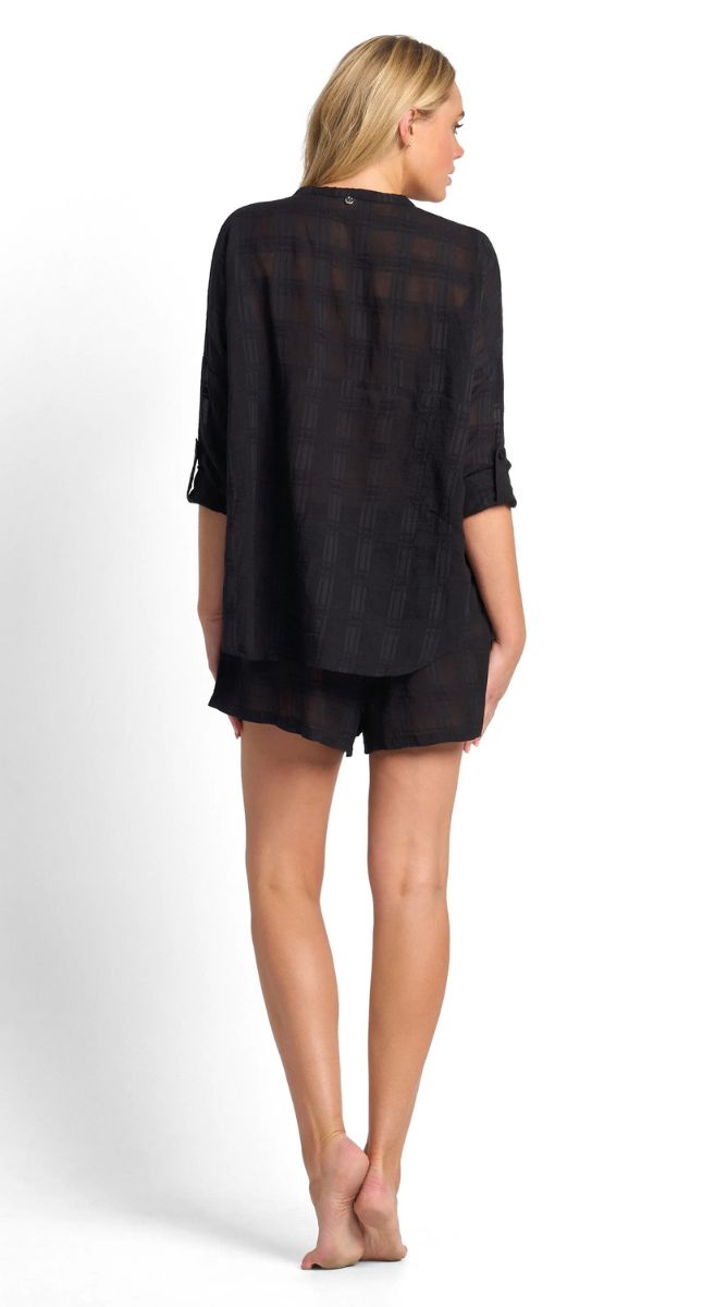 Picnic Soft Collar Button Shirt - Black