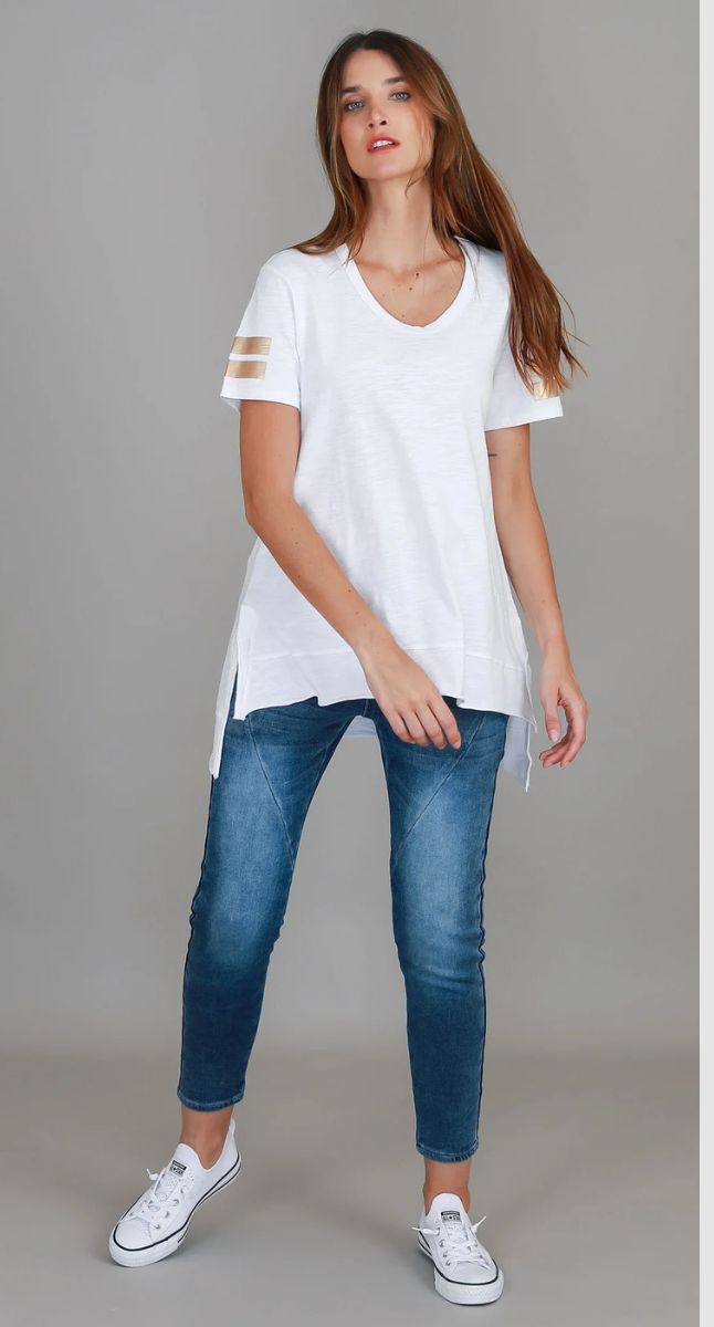 Renn Twin Gold Stripe Tee