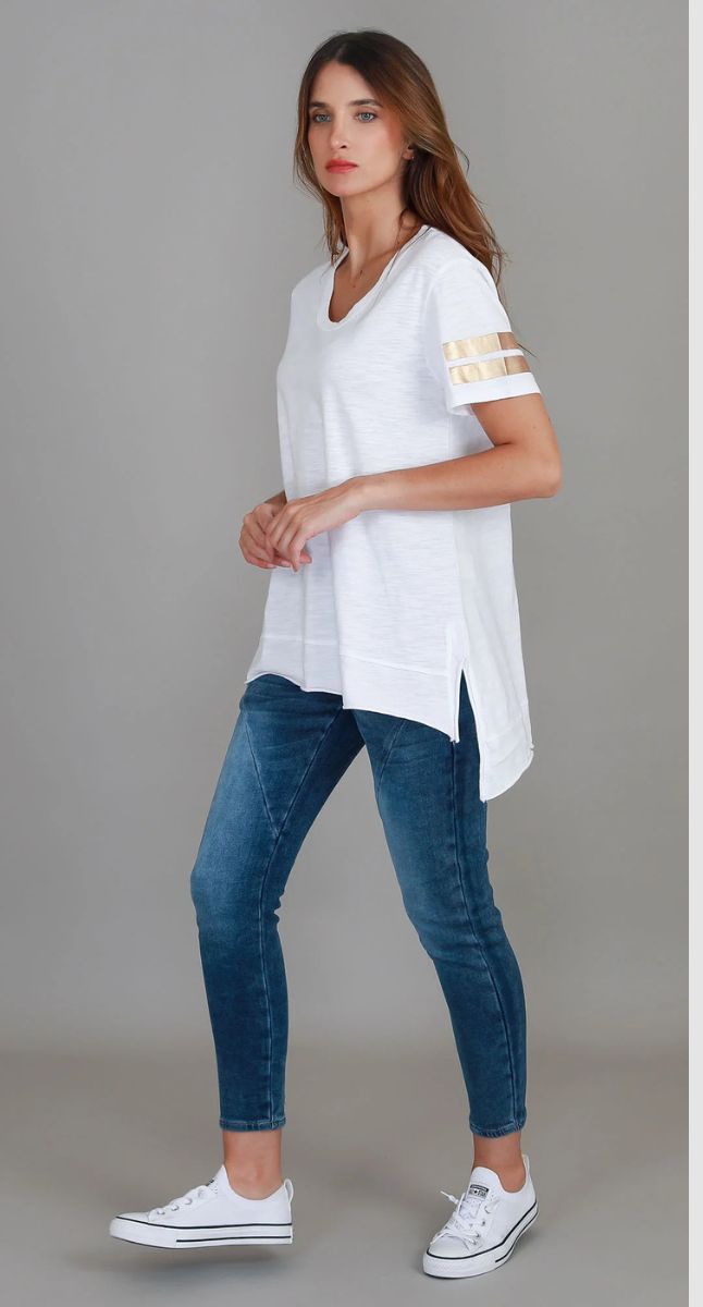 Renn Twin Gold Stripe Tee