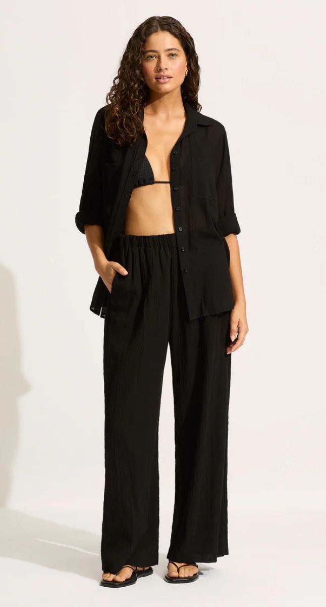 Seafolly Ladies Beachedit Crinkle Beach Pant