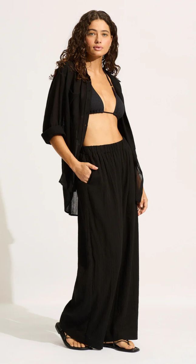 Seafolly Ladies Beachedit Crinkle Beach Pant