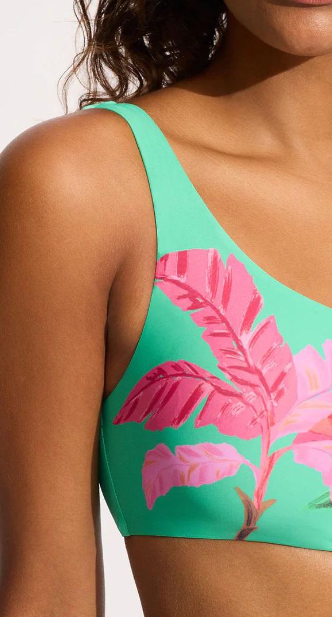 Seafolly Tropica One Shoulder Cut Out One Piece