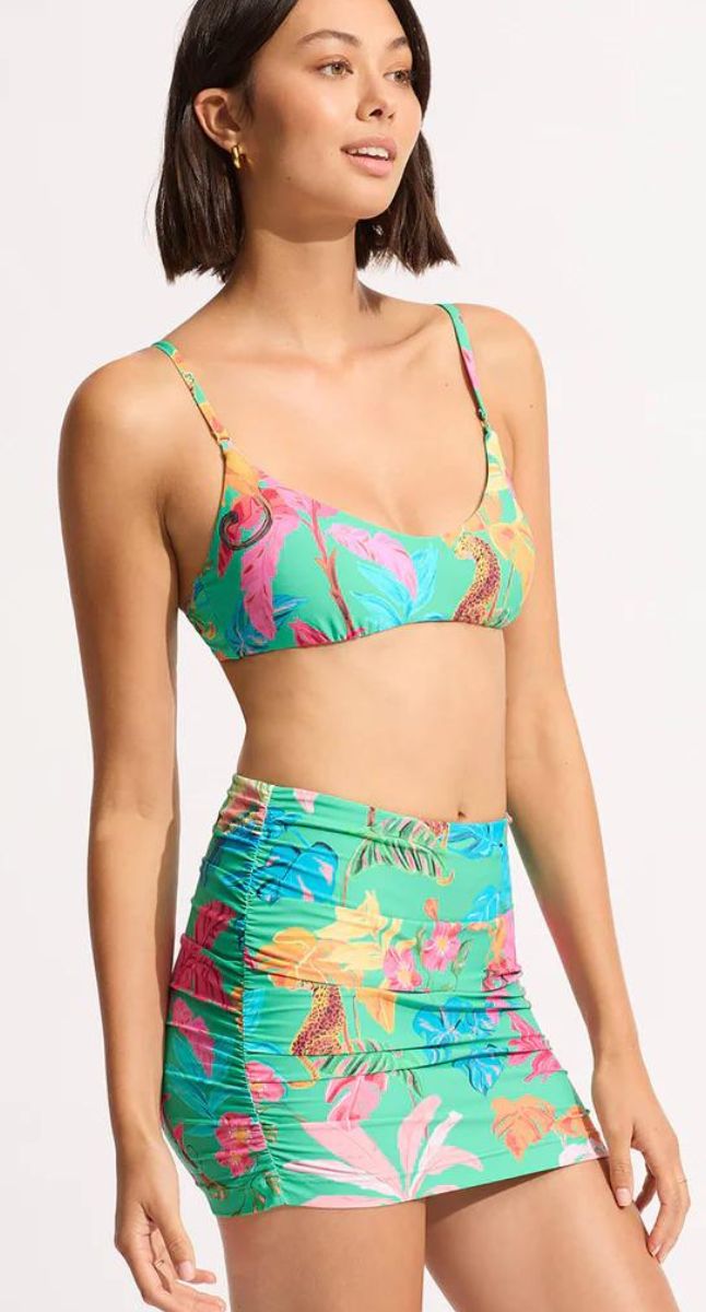 Seafolly Tropica Ruched Side Pull-On Skirt