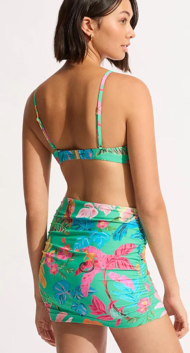 Seafolly Tropica Ruched Side Pull-On Skirt