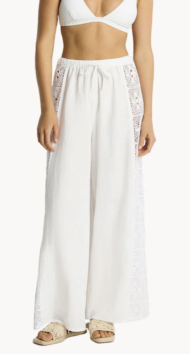 Sea Level Shore Linen Panelled Beach Pant