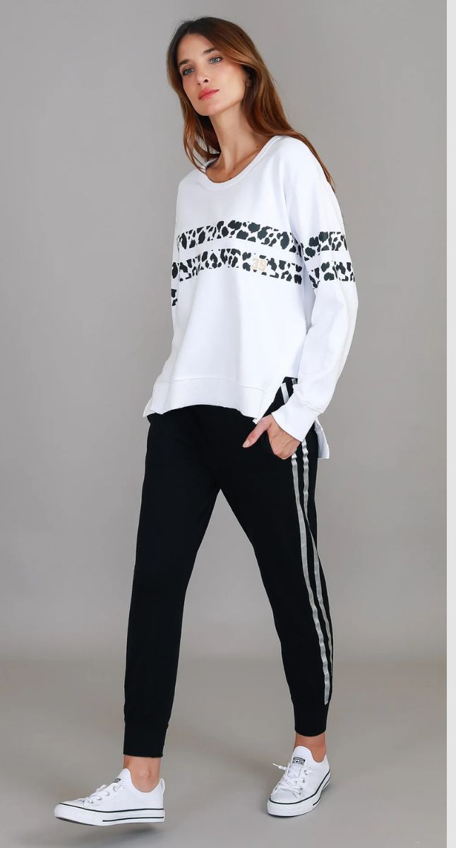 Theresa Leopard Stripe Sweater