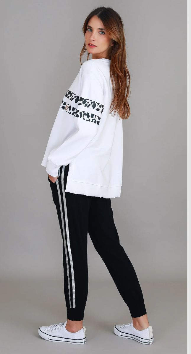 Theresa Leopard Stripe Sweater